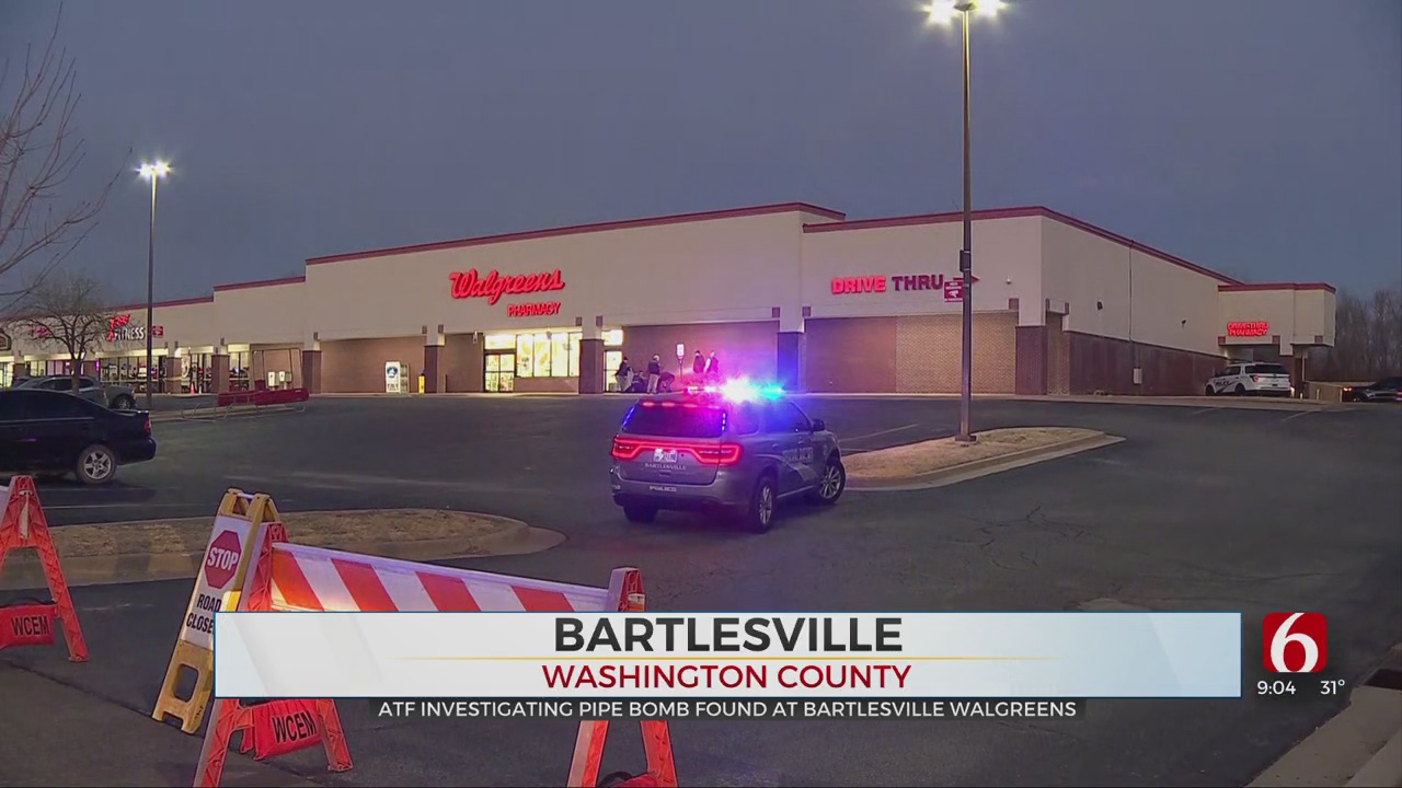 Tulsa Police Safely Detonate Pipe Bomb Found At Bartlesville Walgreens, ATF Investigating