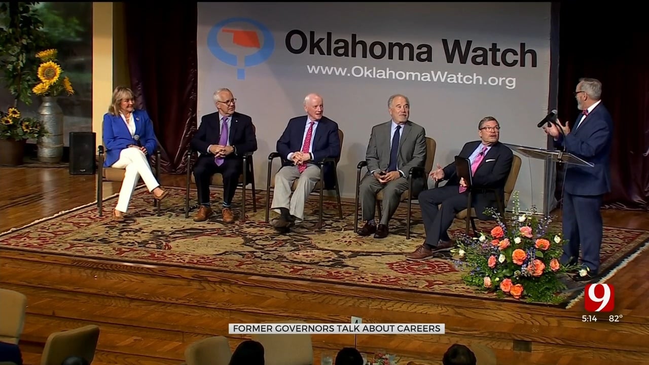 Former Oklahoma Governors Gather For Panel, Surprised By Special Guest