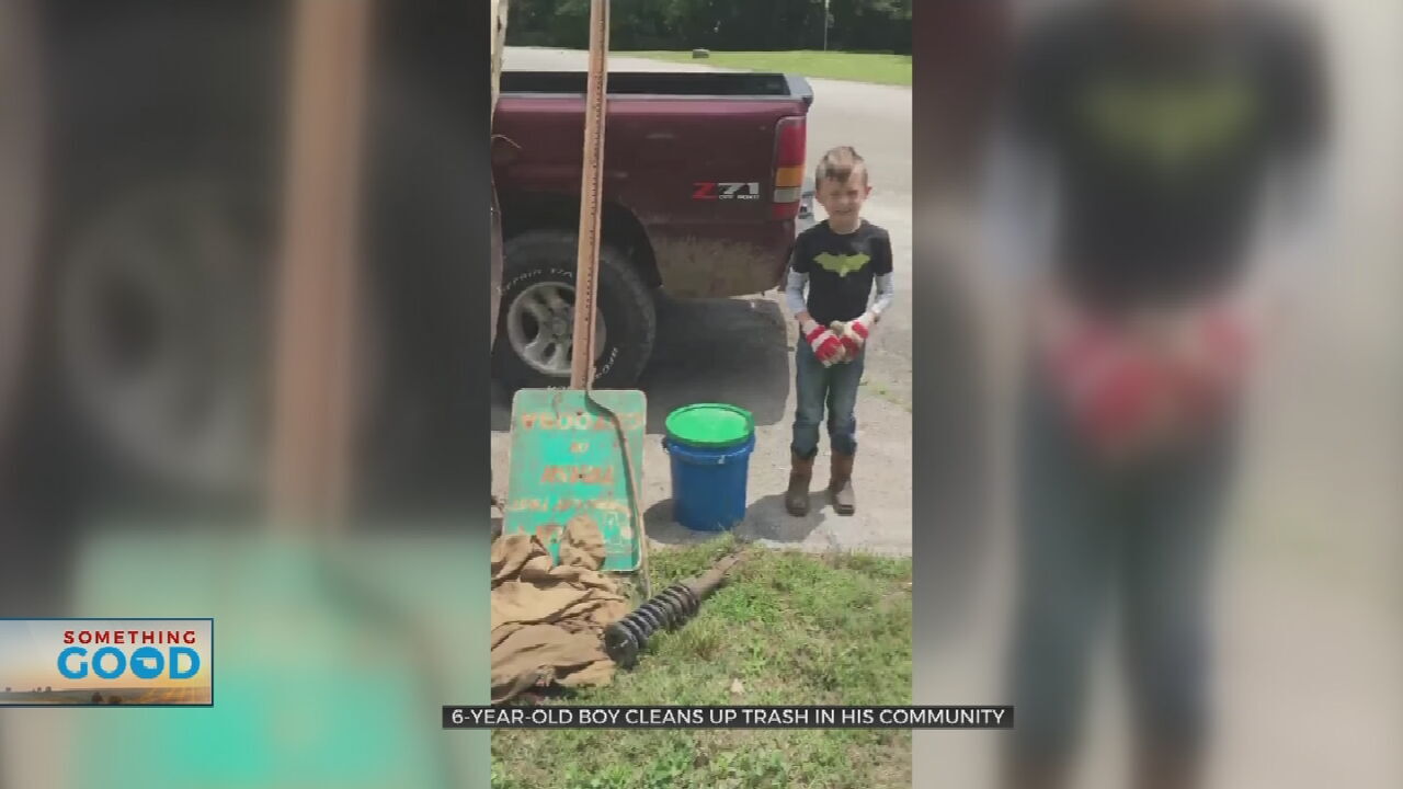 Watch: 6-Year-Old Boy Cleans Up Trash In His Community