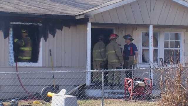 WEB EXTRA: Firefighters Work On North Tulsa House Fire