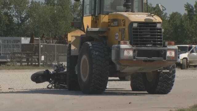 WEB EXTRA: Motorcyclist Dies In Collision With Front-End Loader