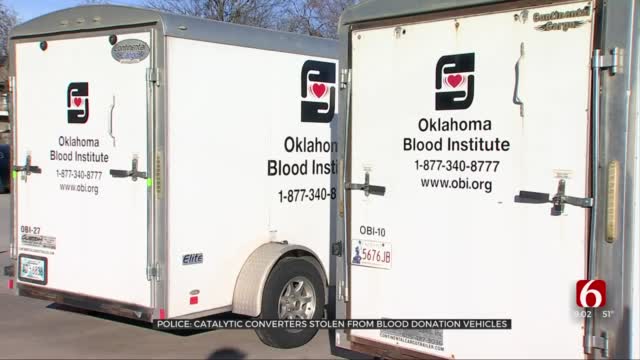 Tulsa Police: Catalytic Converters Stolen Off 5 OBI Mobile Blood Units