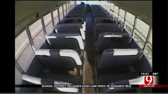 Mid-Del Schools Release Dash Cam Video Of 'Runaway Bus' Crash