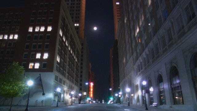 WEB EXTRA: Video Of Supermoon Over Downtown Tulsa