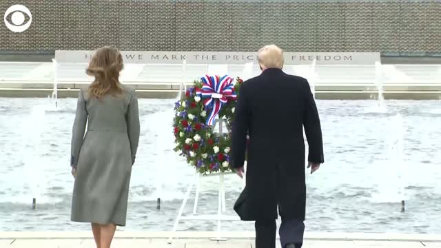 Watch: President Trump and First Lady Melania visit the World War II Memorial