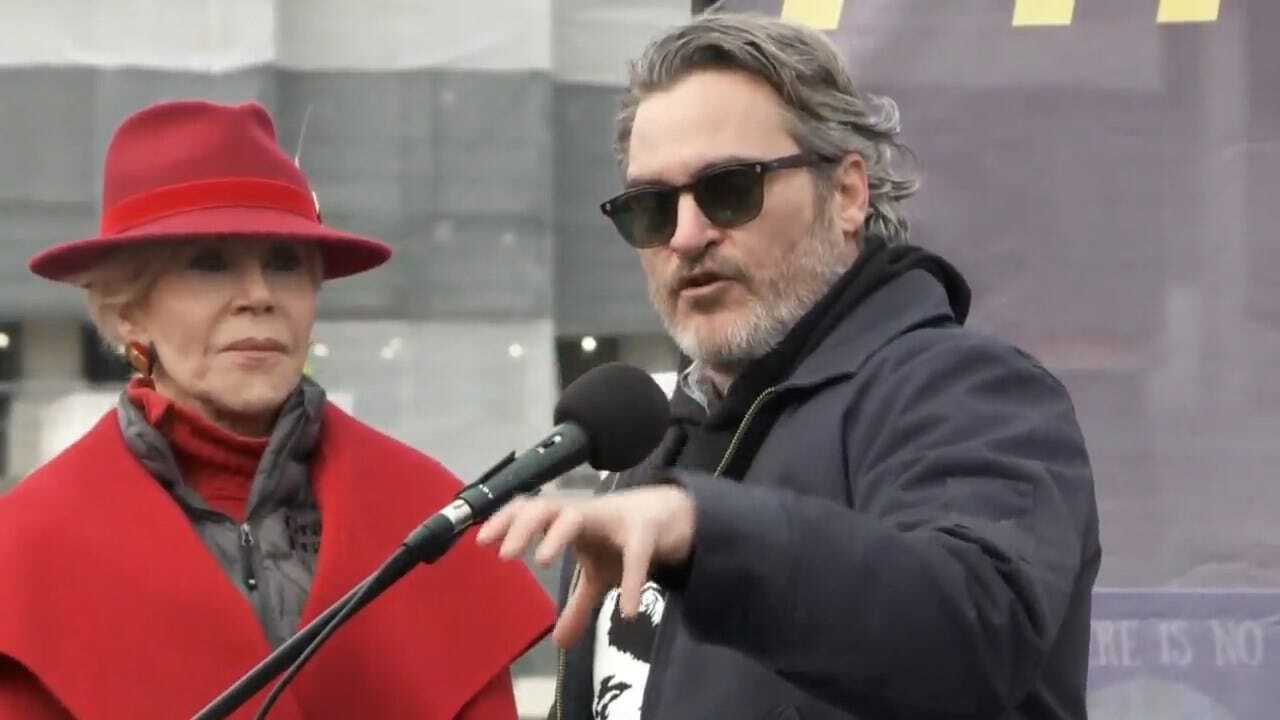Joaquin Phoenix Arrested At Jane Fonda's Final Climate Change Protest In DC
