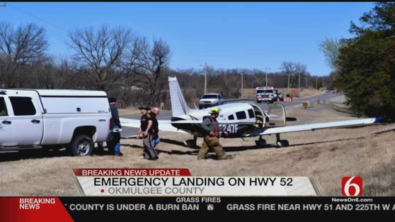 Small Plane Makes Emergency Landing On Okmulgee County Highway