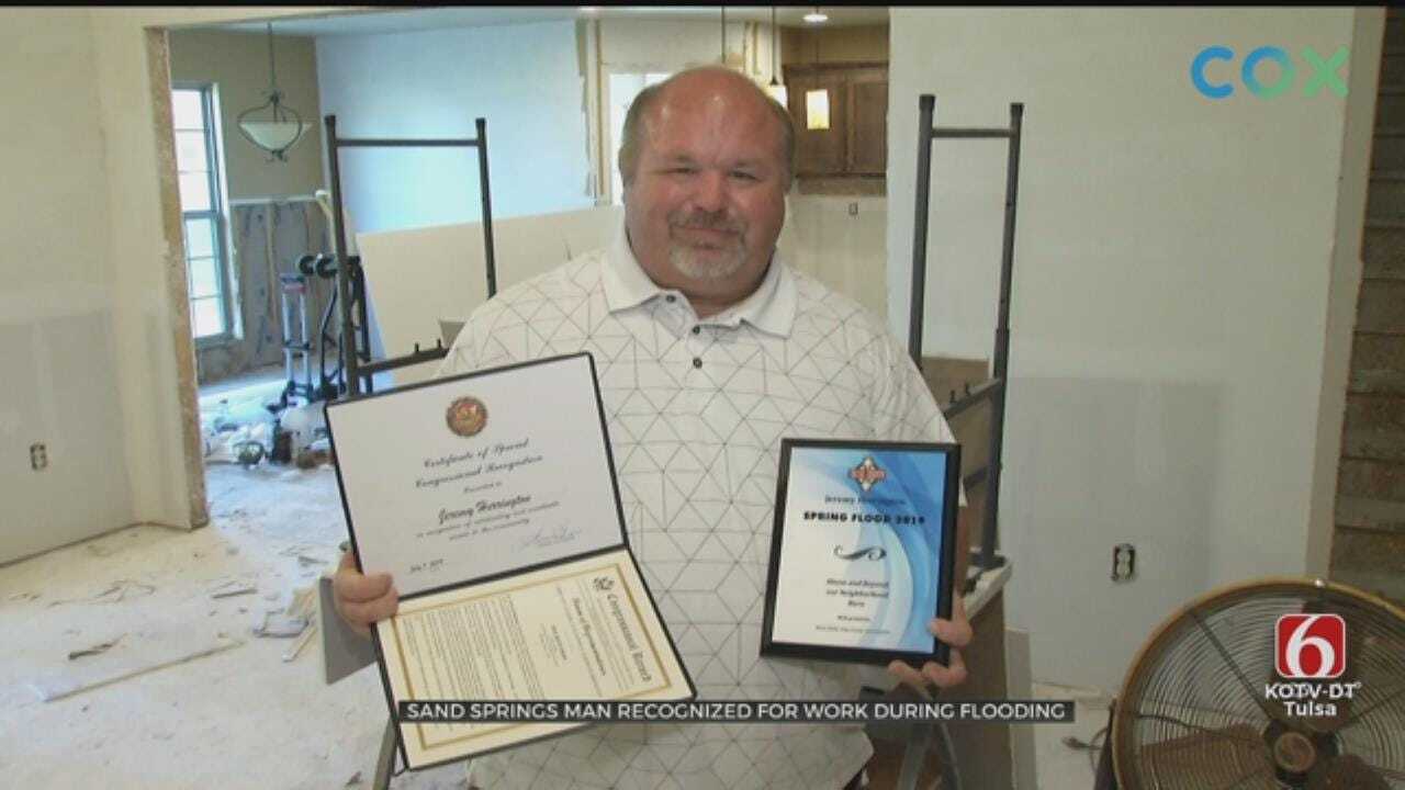 Man Recognized For Supporting Neighbors During Flooding