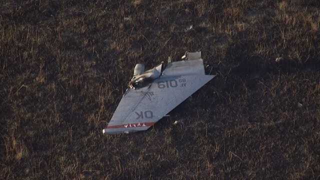 WEB EXTRA: F-16s Collide Over Kansas; One Crashes, One Returns To Tulsa