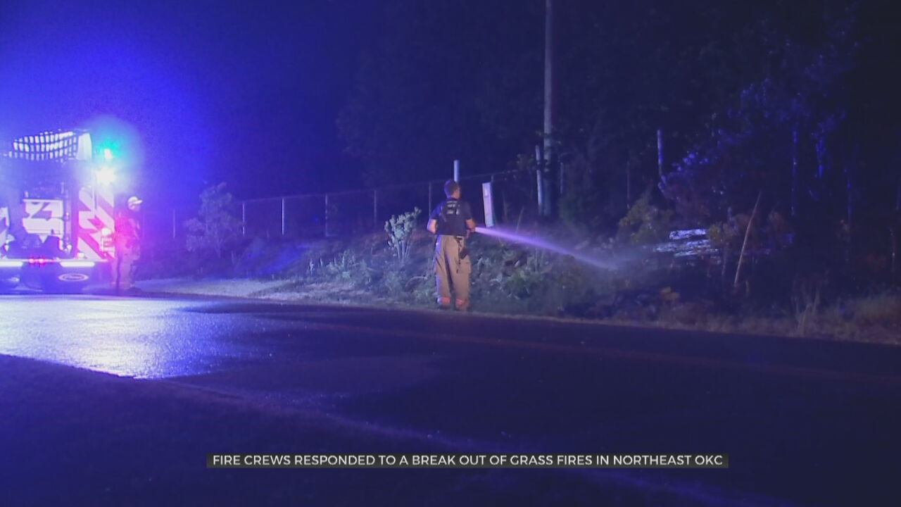 Fire Crews Respond To Break Out Of Grass Fires In NE Oklahoma City 