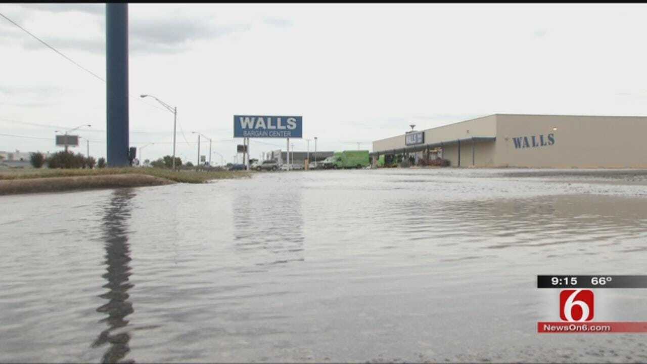 Broken Water Line Floods Muskogee Business