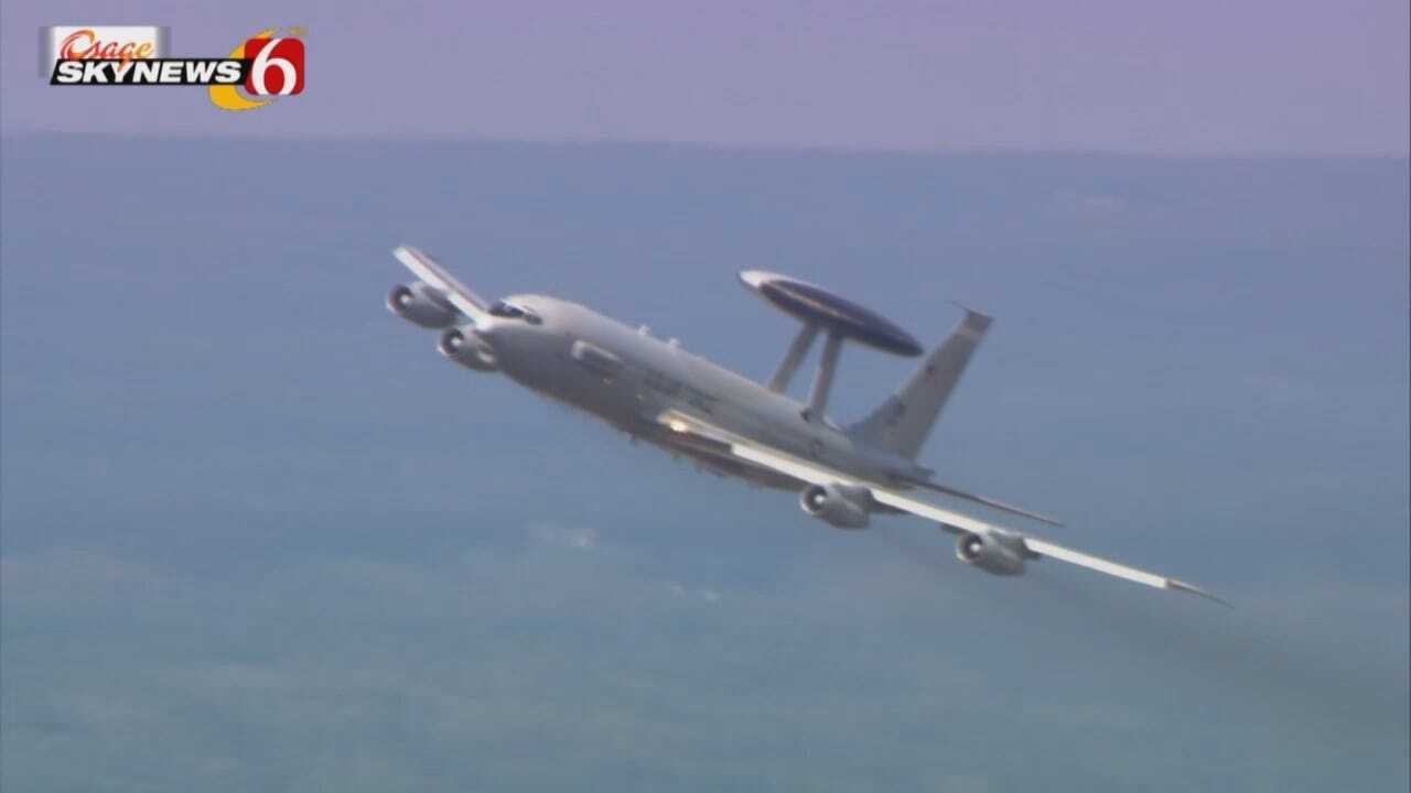 Osage SkyNews 6 HD: Air Force Jet Practicing Landings, Takeoffs At Tulsa International