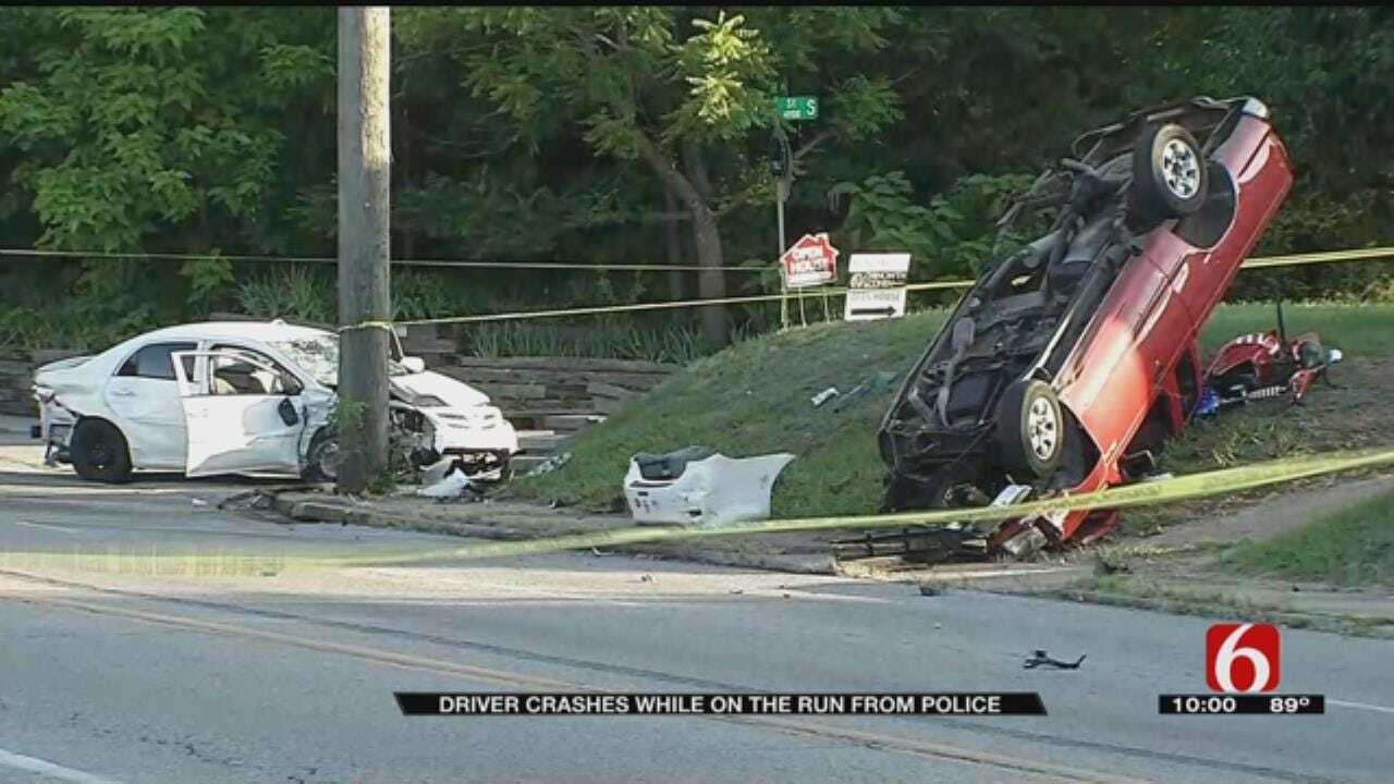 Tulsa Police Pursuit Of Stolen Truck Ends With Dangerous Crash