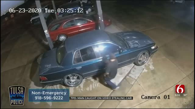 WATCH: Video Shows Man Steal Vehicle In Tulsa