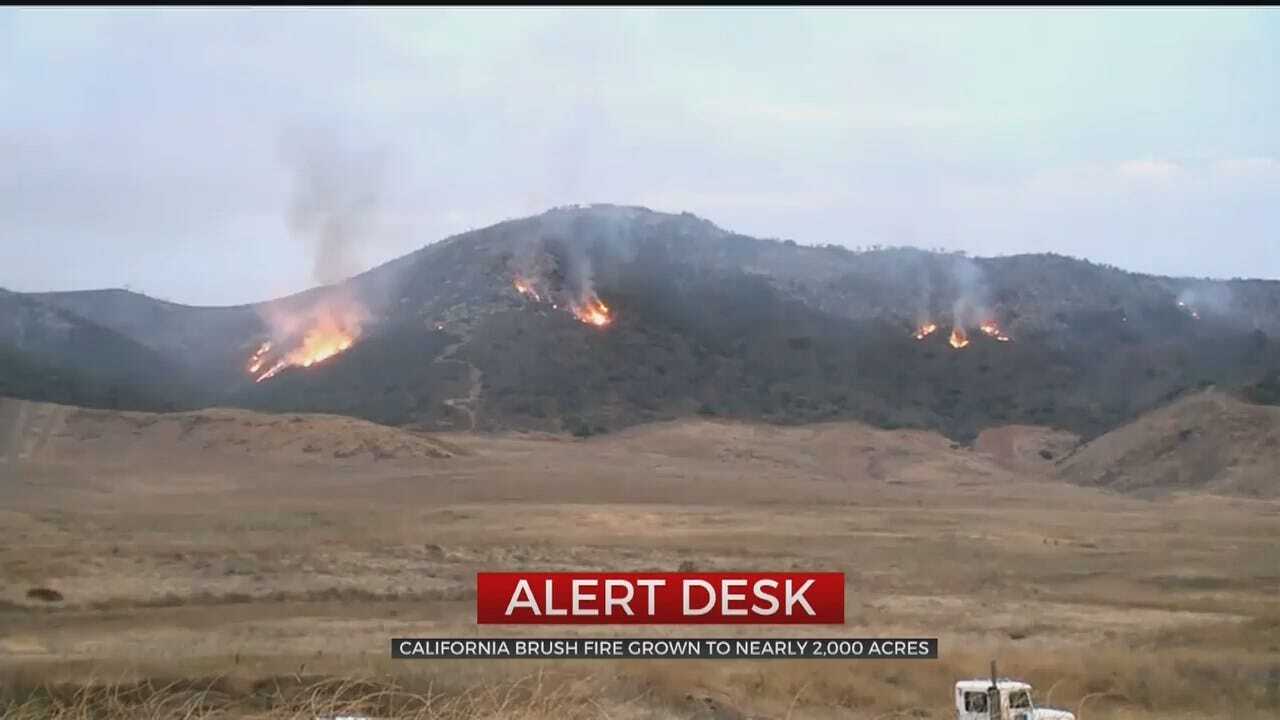 California Brush Fire Forces Residents To Evacuate