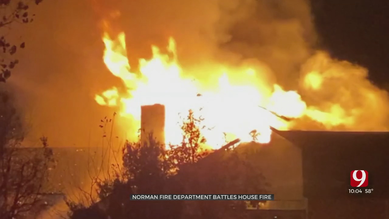Fire Crews Battling House Fire In NW Norman