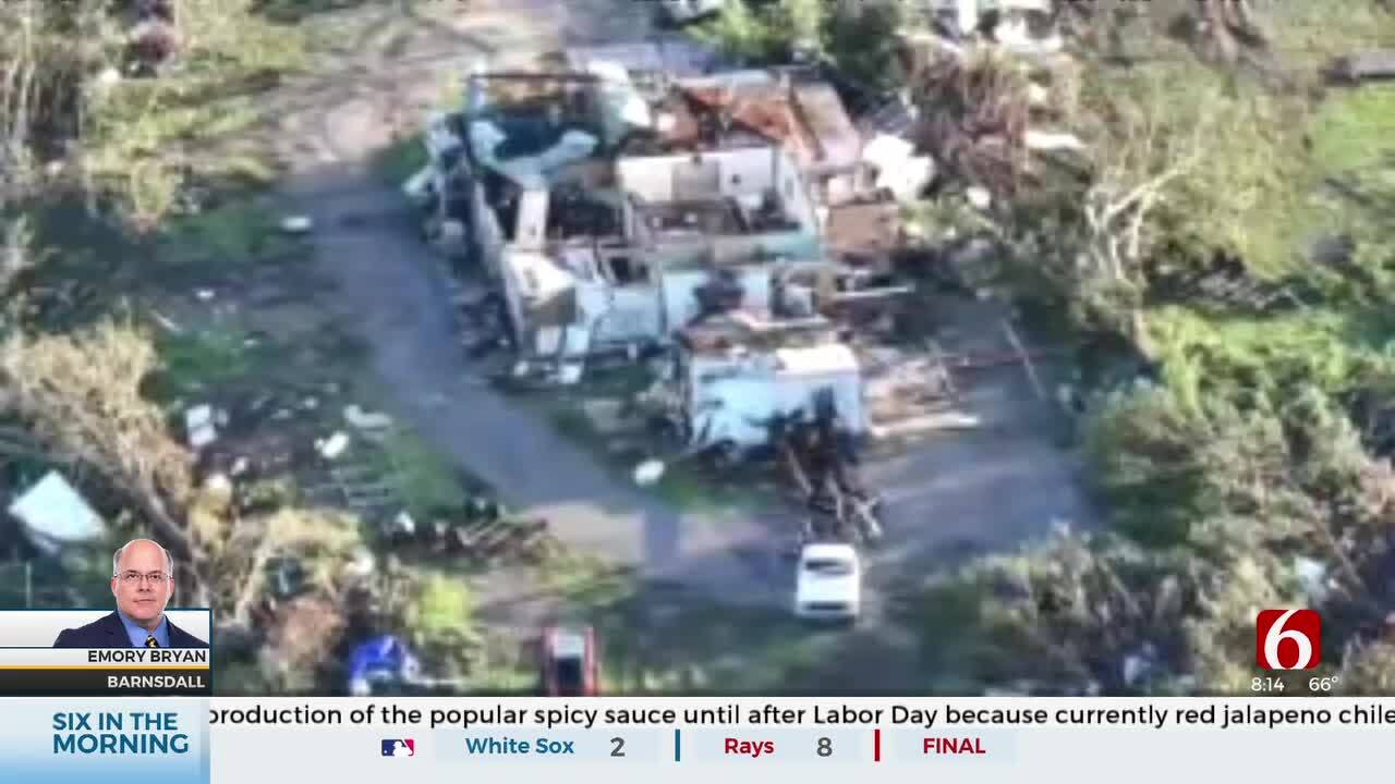 News On 6 Drone Footage Shows Significant Damage To Barnsdall Homes