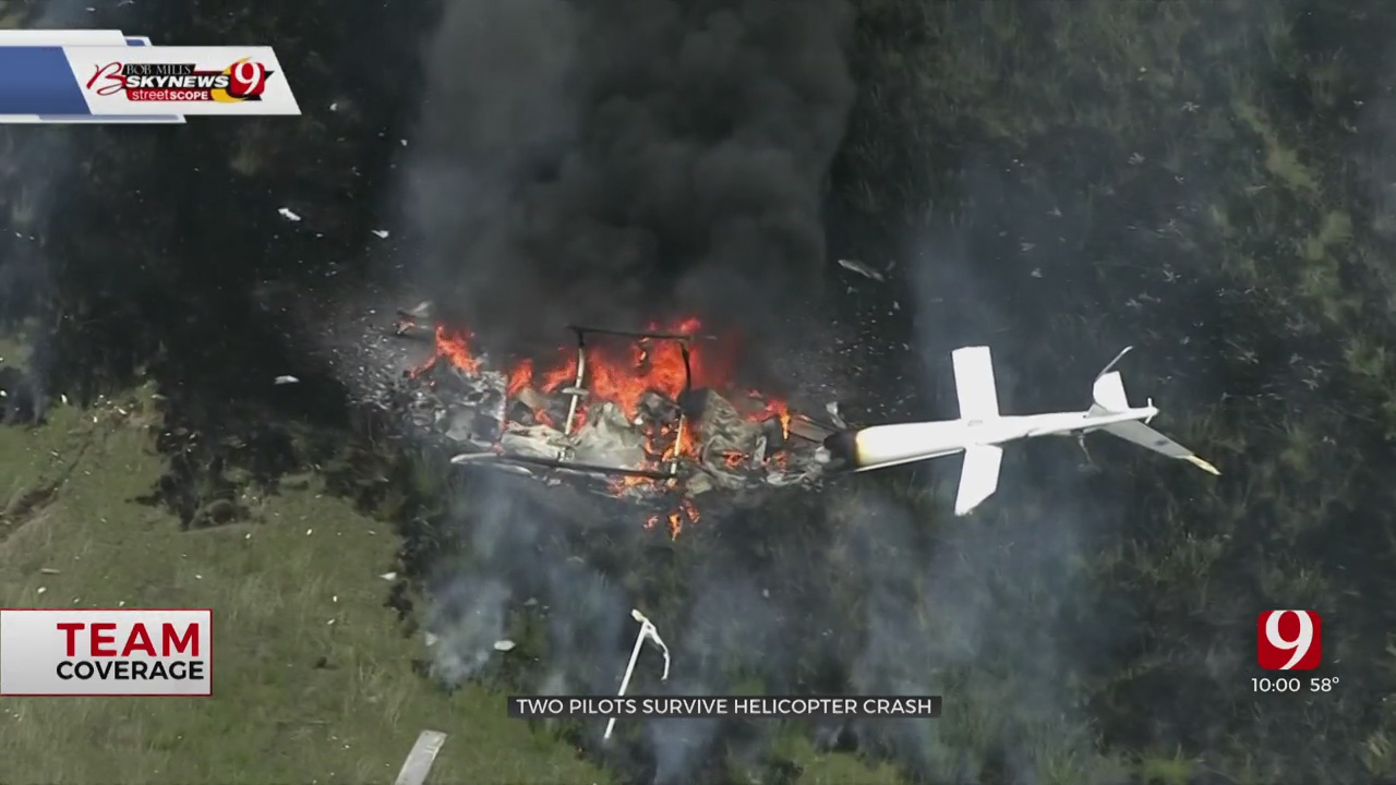 2 Pilots Survive Fiery Helicopter Crash Near Yukon 
