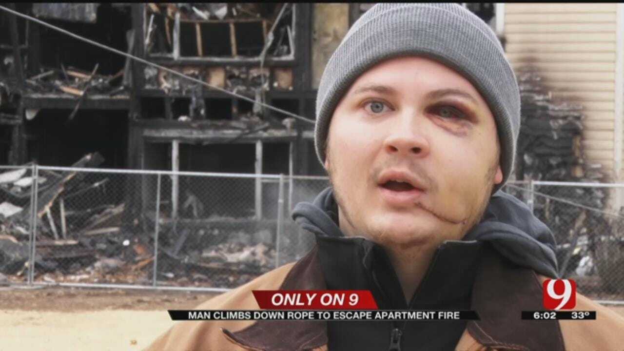 Man Recalls Frightening Escape From Norman Apartment Fire