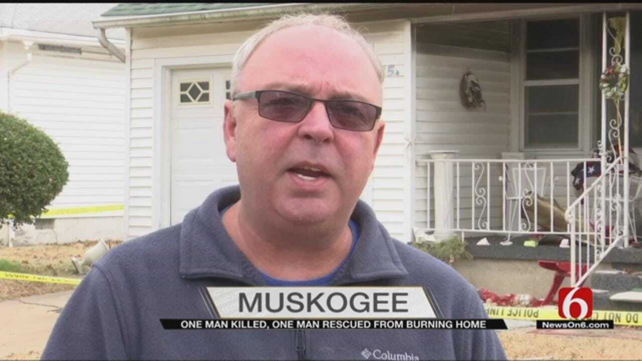 Neighbor Pulls Man From Burning Muskogee Home