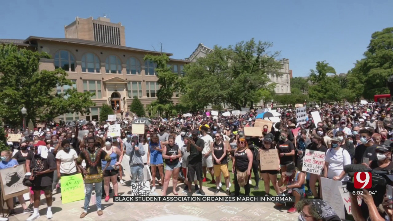OU Black Student Association Organizes March In Norman