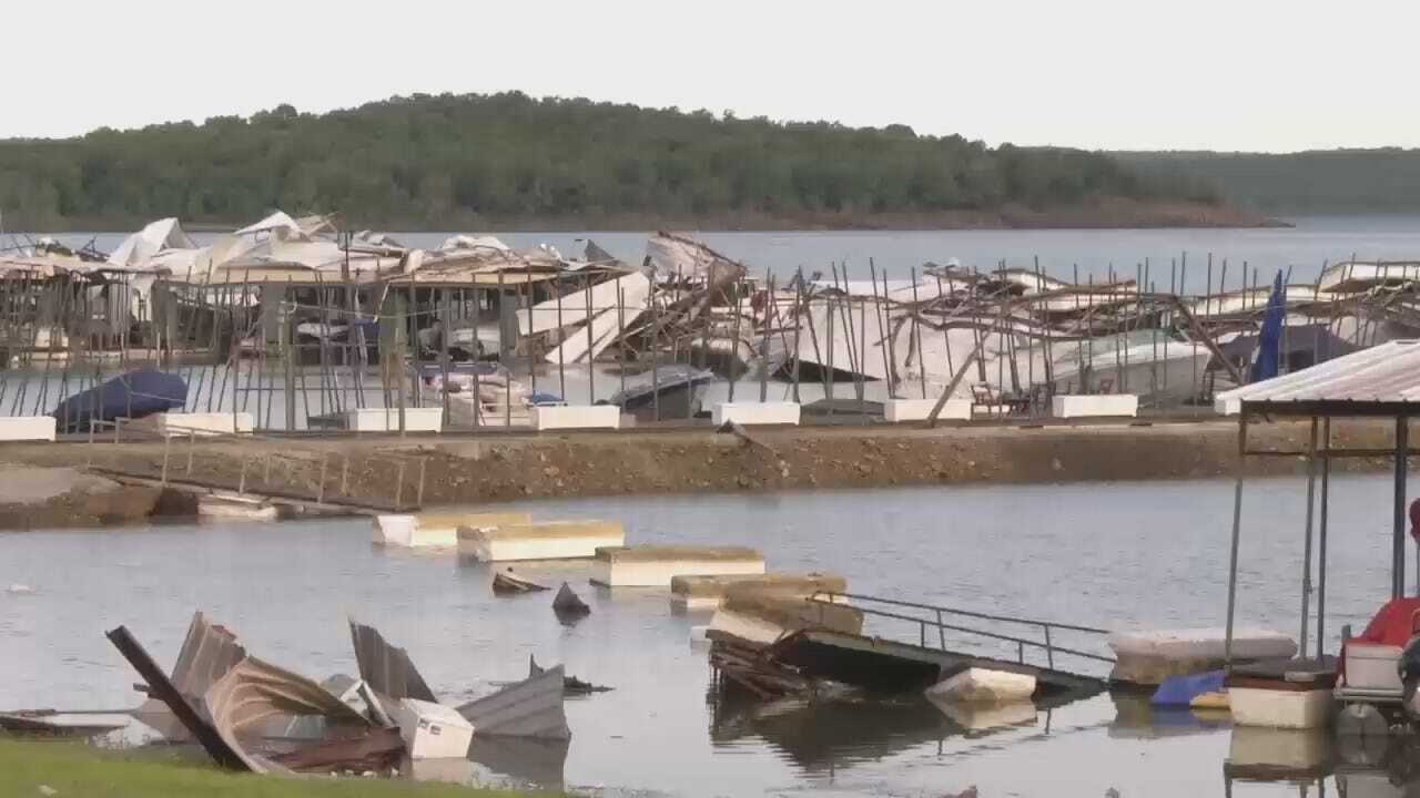 WEB EXTRA: Snake Creek Marina Storm Damage At Tenkiller Lake