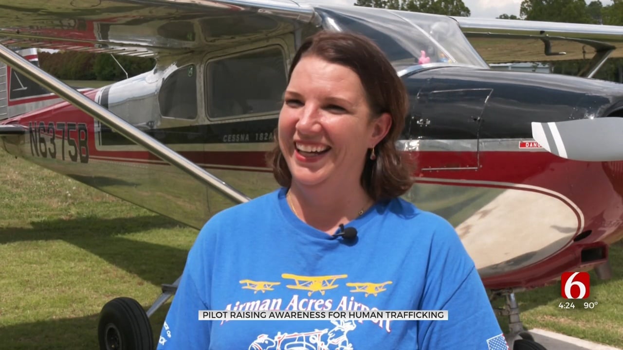 Tulsa Pilot Takes Human Trafficking Message To The Skies