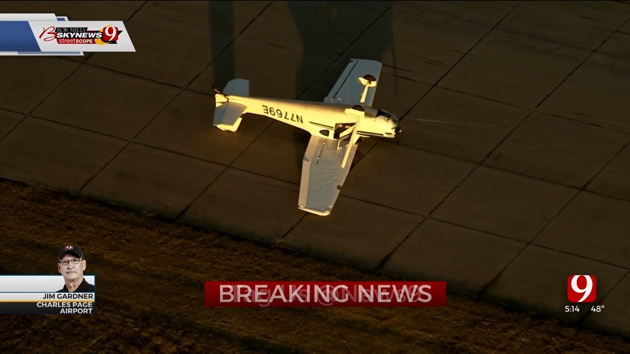 Bob Mills Sky News 9 Captures Plane Flipped Over On Runway