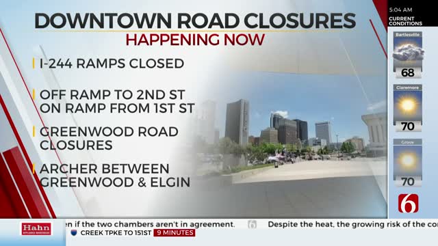 Downtown Tulsa Streets Shut Down Ahead Of President Trump's Rally