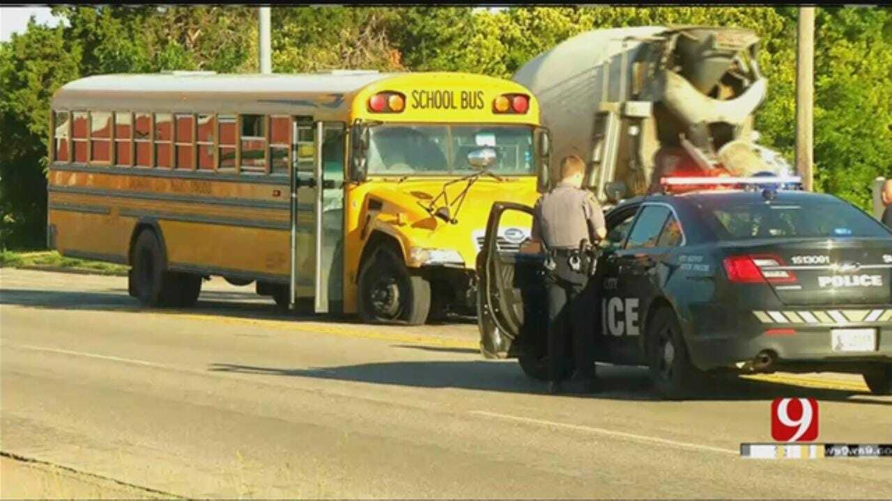 OKCPS School Bus Involved In Wednesday Morning Injury Wreck