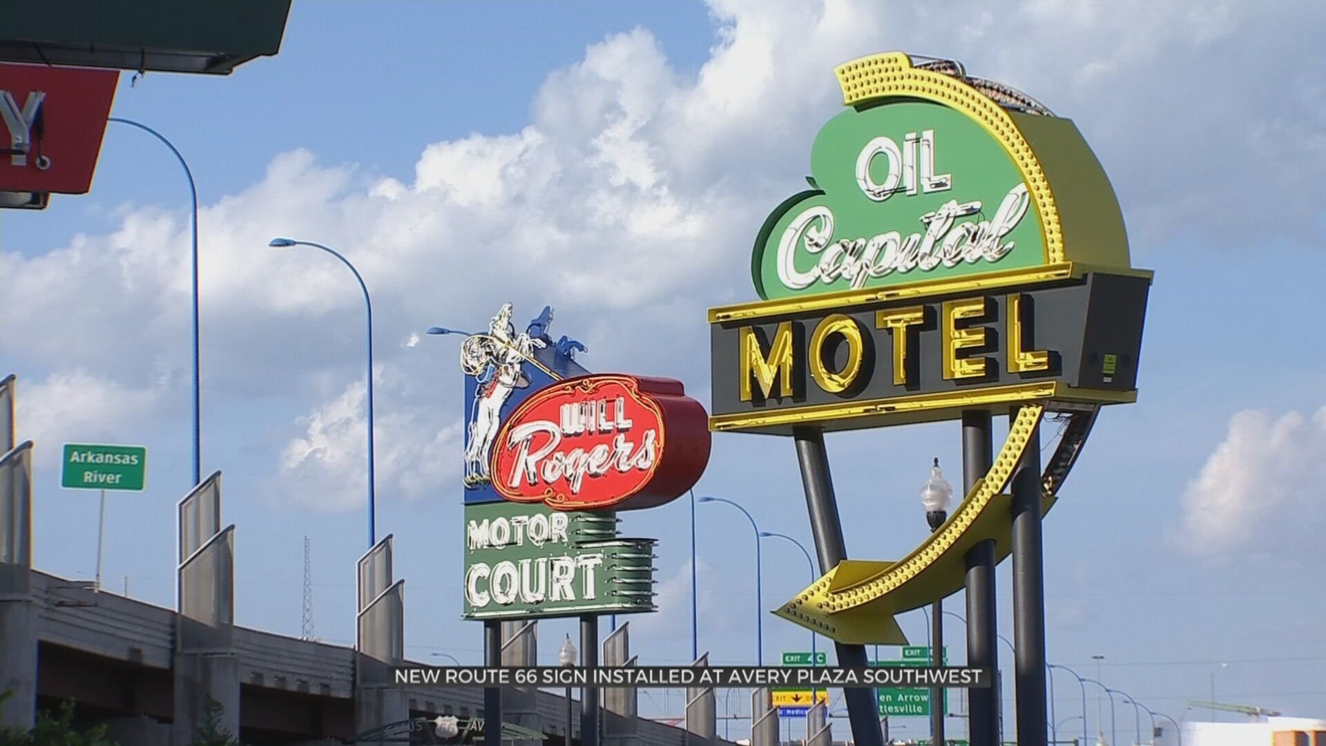 New Neon Route 66 Sign Installed At Avery Plaza Southwest 