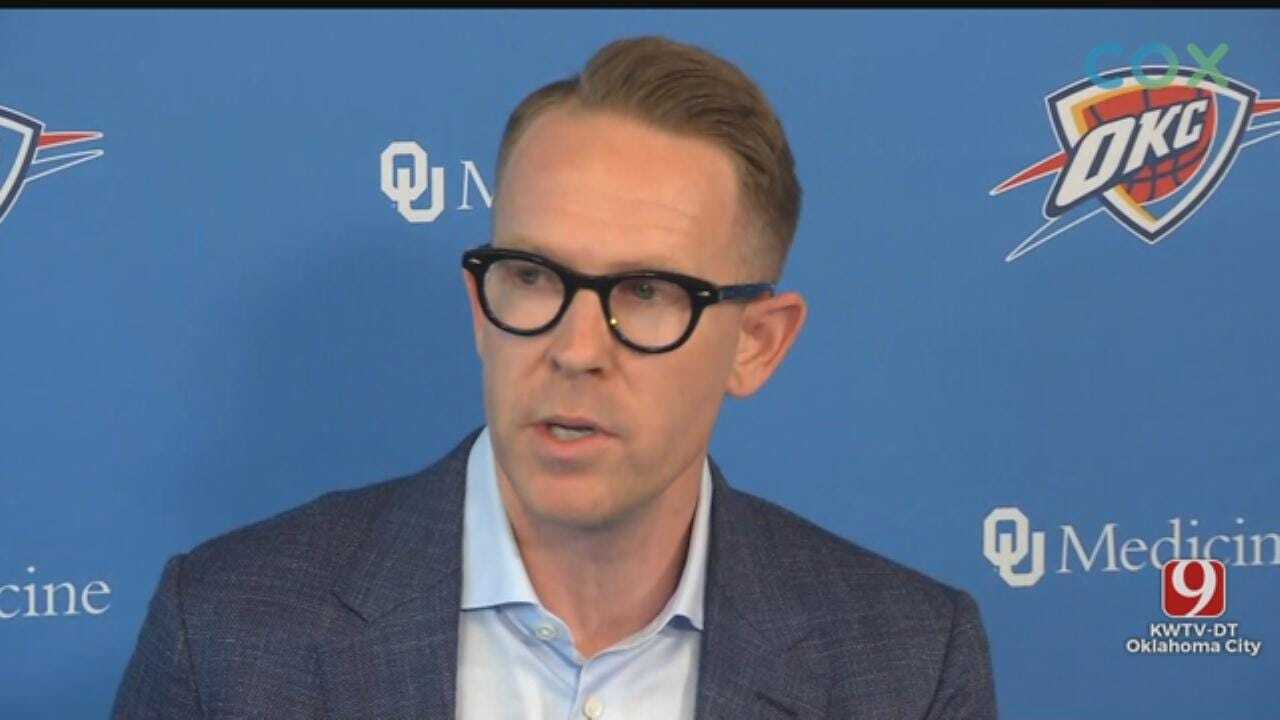 WATCH: OKC Thunder GM Sam Presti Answers Questions After Westbrook, George Trades