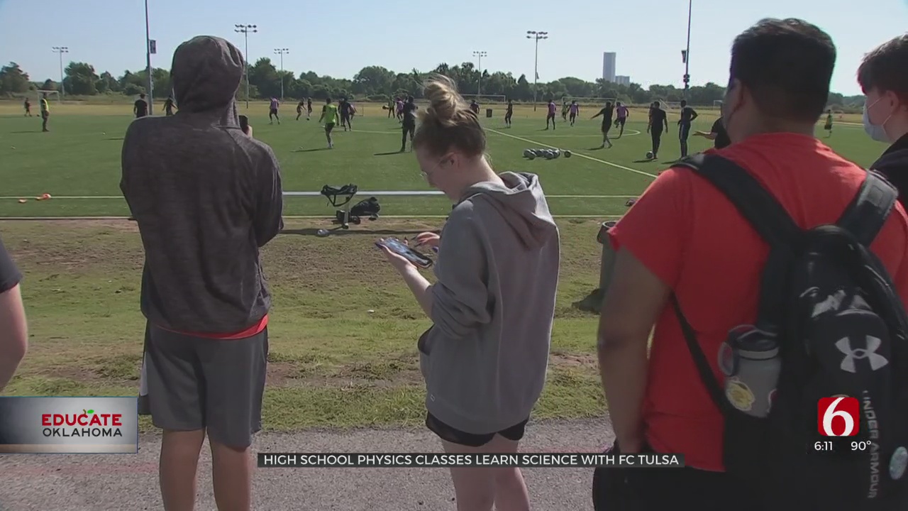 Science & Soccer: Booker T. Physics Students Collect Data At FC Tulsa Practice