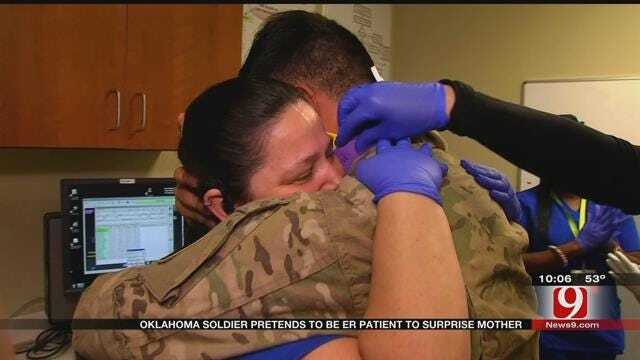 Oklahoma Soldier Pretends To Be ER Patient To Surprise Mother