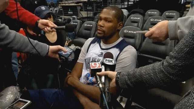 WEB EXTRA: Durant Talks T'Wolves Matchup