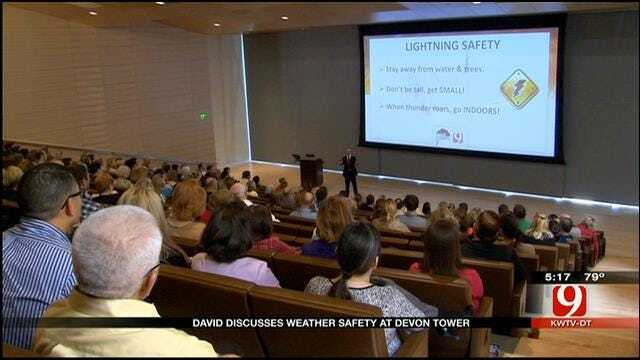 David Payne Discusses Weather Safety At Devon Tower