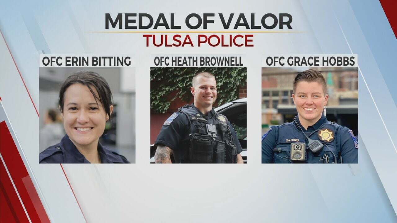 3 Tulsa Police Officers Awarded Medal Of Valor 