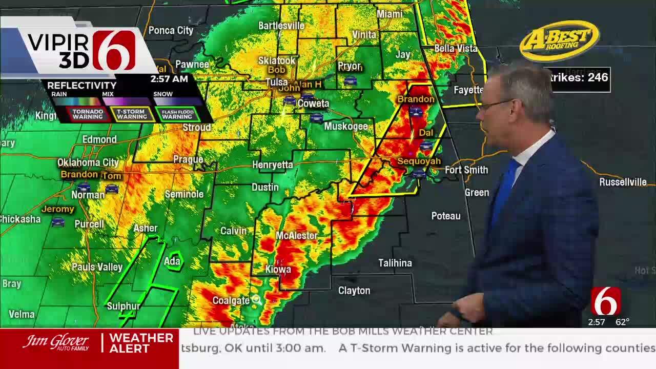 Multiple Tornados Confirmed Overnight, Tornado Watch Active Until 7 a.m. For Eastern Oklahoma