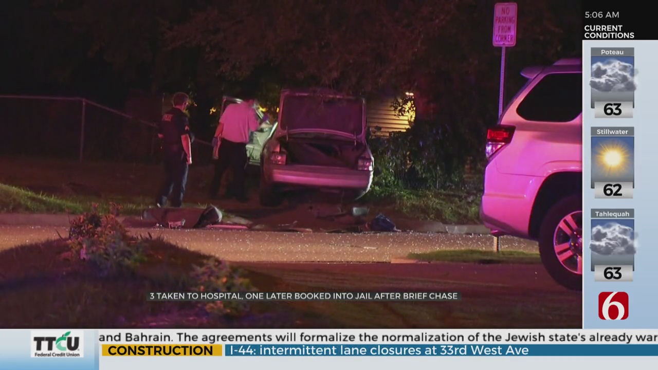 Three People Hospitalized After Police Chase Leads To Collision