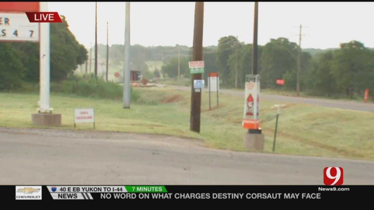 Storm Knocks Down Power Poles, Closes Road In Lexington