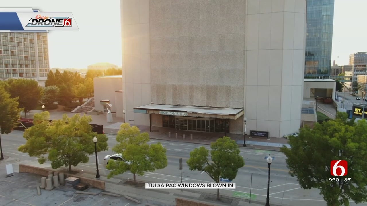 Video Shows Powerful Storm Winds Damage Tulsa Performing Arts Center