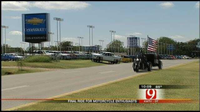 OKC Man Offers Motorcycle-Drawn Hearse Service