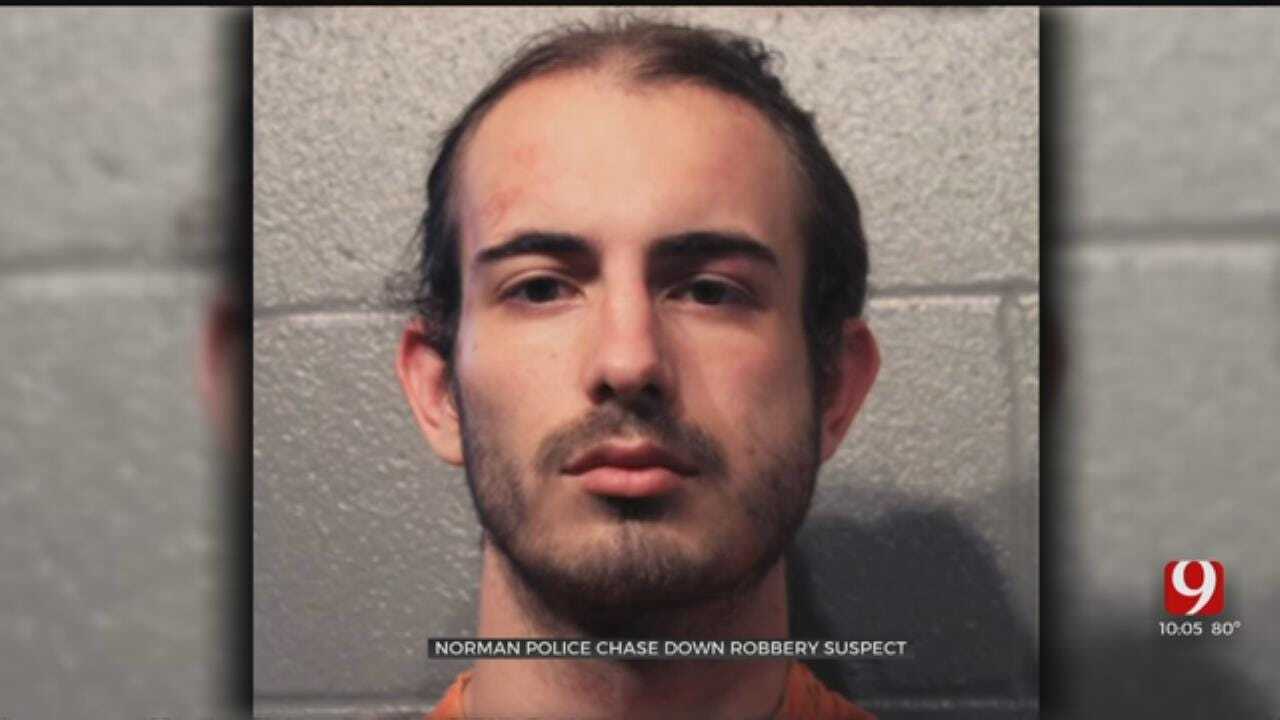 Bodycam Footage Shows Robbery Suspect's Arrest After Norman Police Chase