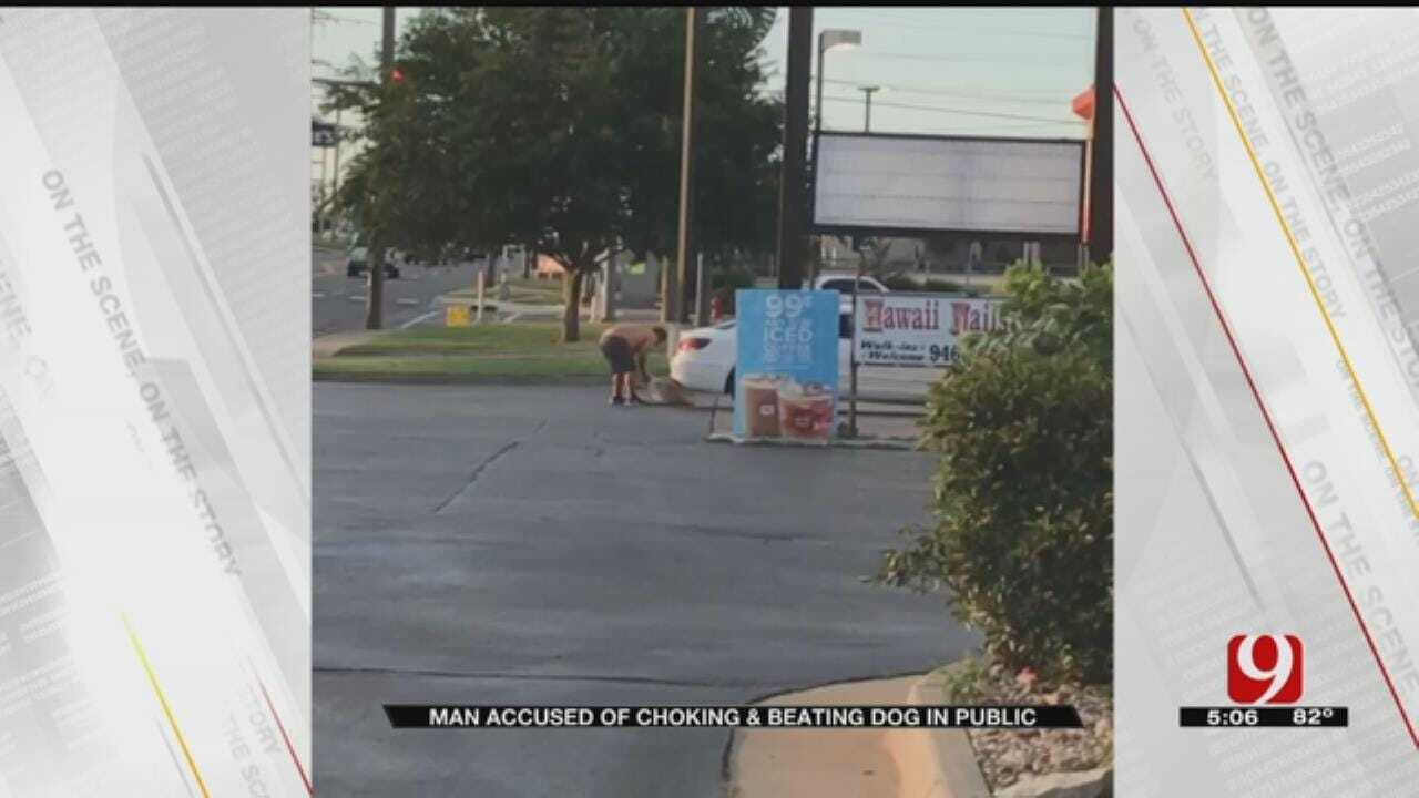 OKC Man Accused Of Choking, Beating Dog In Public