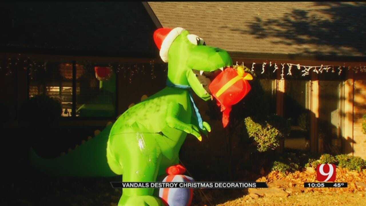 Vandals Destroy Christmas Decorations In NW OKC