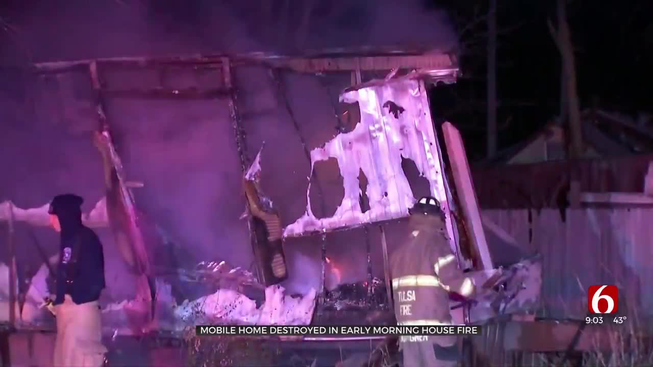 Mobile Home Destroyed In Early Morning Fire 