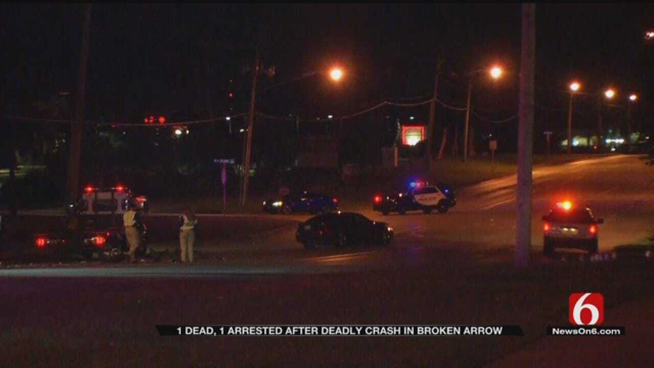 One Dead, One Arrested After Crash In Broken Arrow