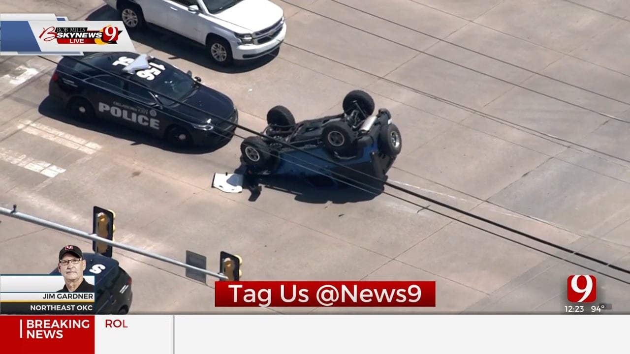 Vehicle Involved In NW OKC Rollover Accident