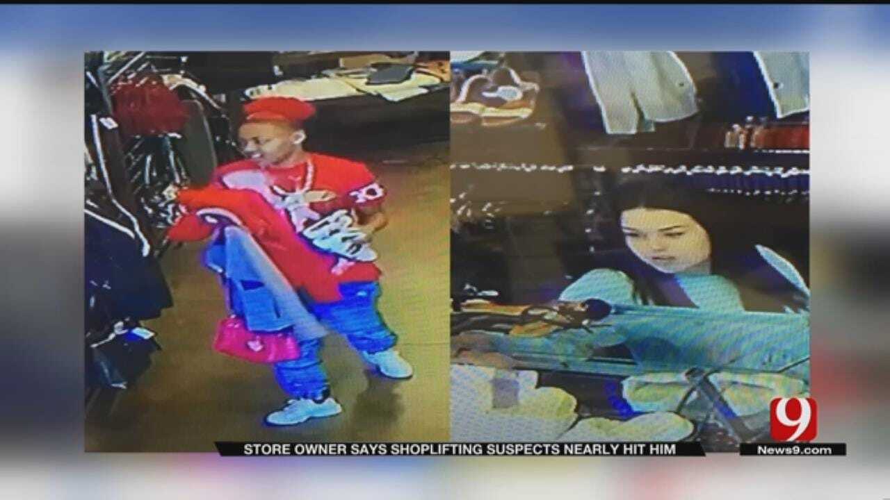 Shoplifters Nearly Run Over Store Owner
