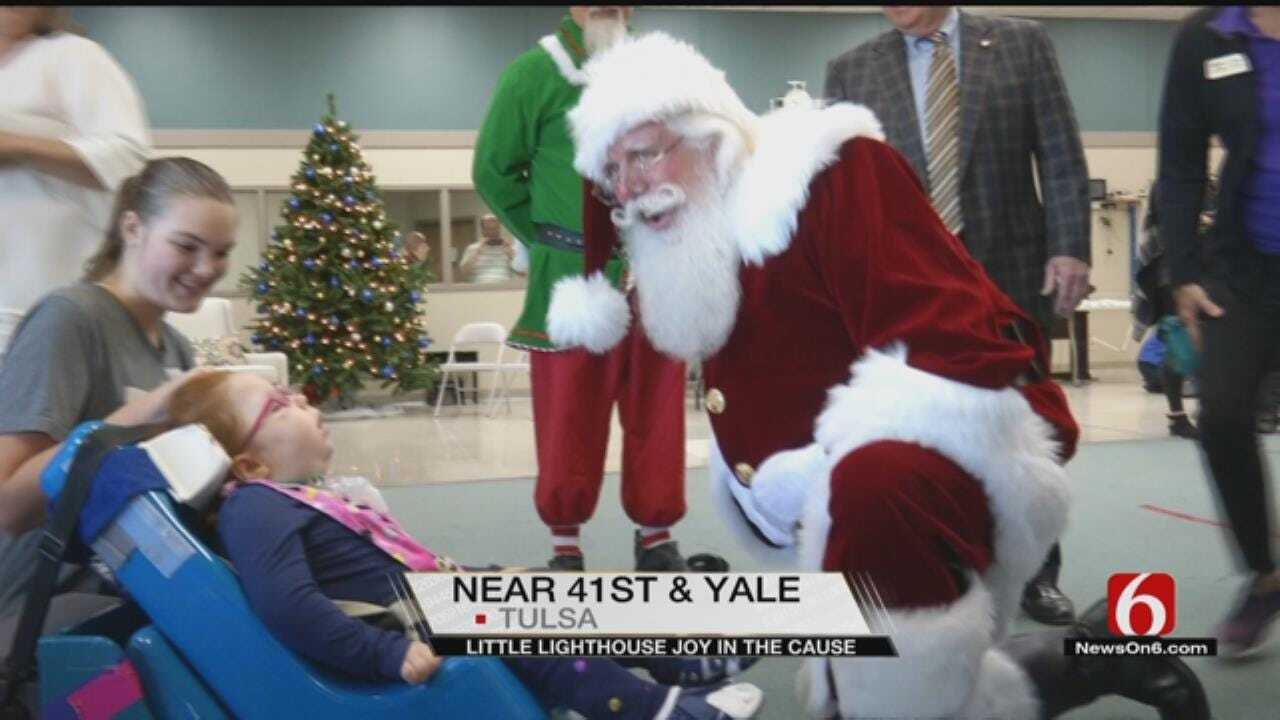 Children At Tulsa's Little Lighthouse Celebrate Early Christmas
